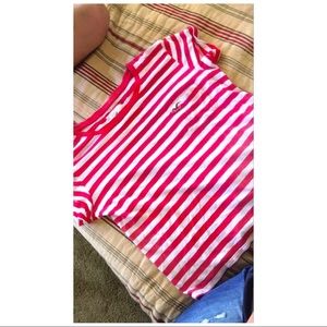 Pink and white hollister tee